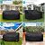 BROSYDA Patio Sofa Cover Waterproof, Heavy Duty 2-Seater Outdoor Couch Cover Patio Furniture Covers with Air Vent and Handles, 60" L×42" D×30" H, Black