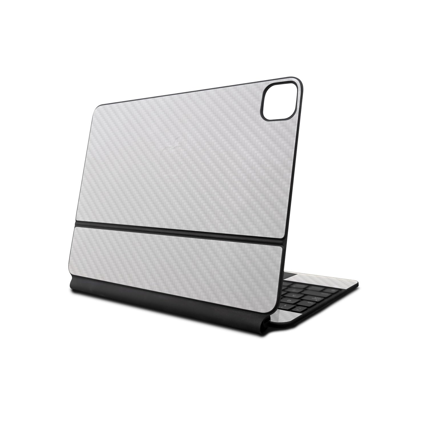 Carbon Fiber Skin Compatible with Apple Magic Keyboard for iPad Pro 13‑inch (M4) 2024 - Solid White - Premium 3M Vinyl Protective Wrap Decal Cover - Easy to Apply | Crafted in The USA by MightySkins