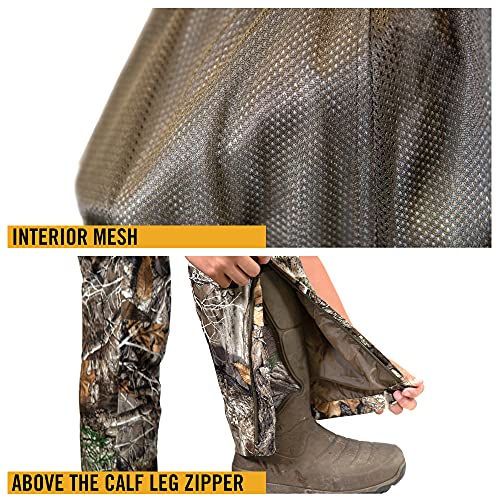 HOT SHOT Men’s Camo Rain Pant, Waterproof Ultra-Quiet Pull-On Camouflage Pants for Hunting, Fishing, Hiking, Camping4