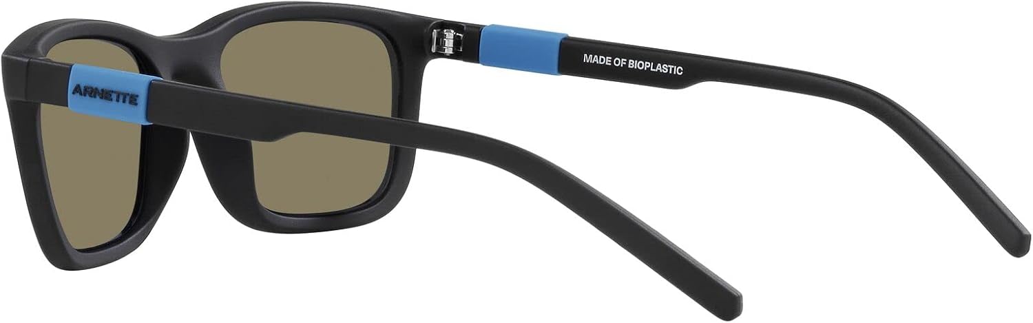 ARNETTE Child Sunglasses Matte Black Frame, Dark Grey Mirror Water Polarized Lenses, 51MM