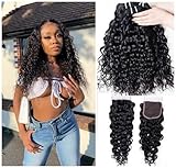 Brazilian Hair Bundles:Human hair bundles, 95-100g per bundle,8-26 inches.4x4 lace closure.Usually 3 bundles with one lace closure can make the whole head, but if you want fuller hair you can add bundles.
