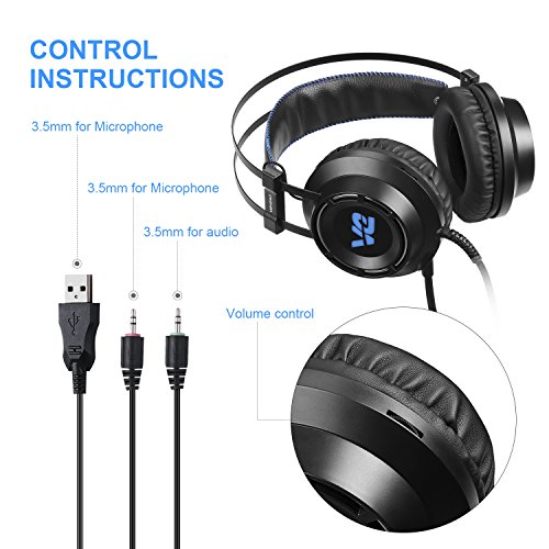 Vehemo Cuffie Gaming Suono Stereo 3D con Microfono...