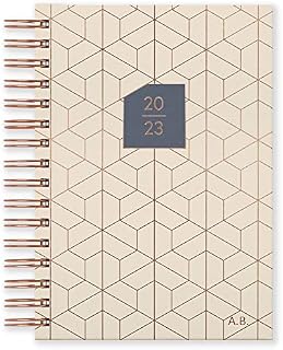 Matilda Myres 2023 Personalised Diary - A5 Day a Page - Rose Gold Wiro - Ivory with Name