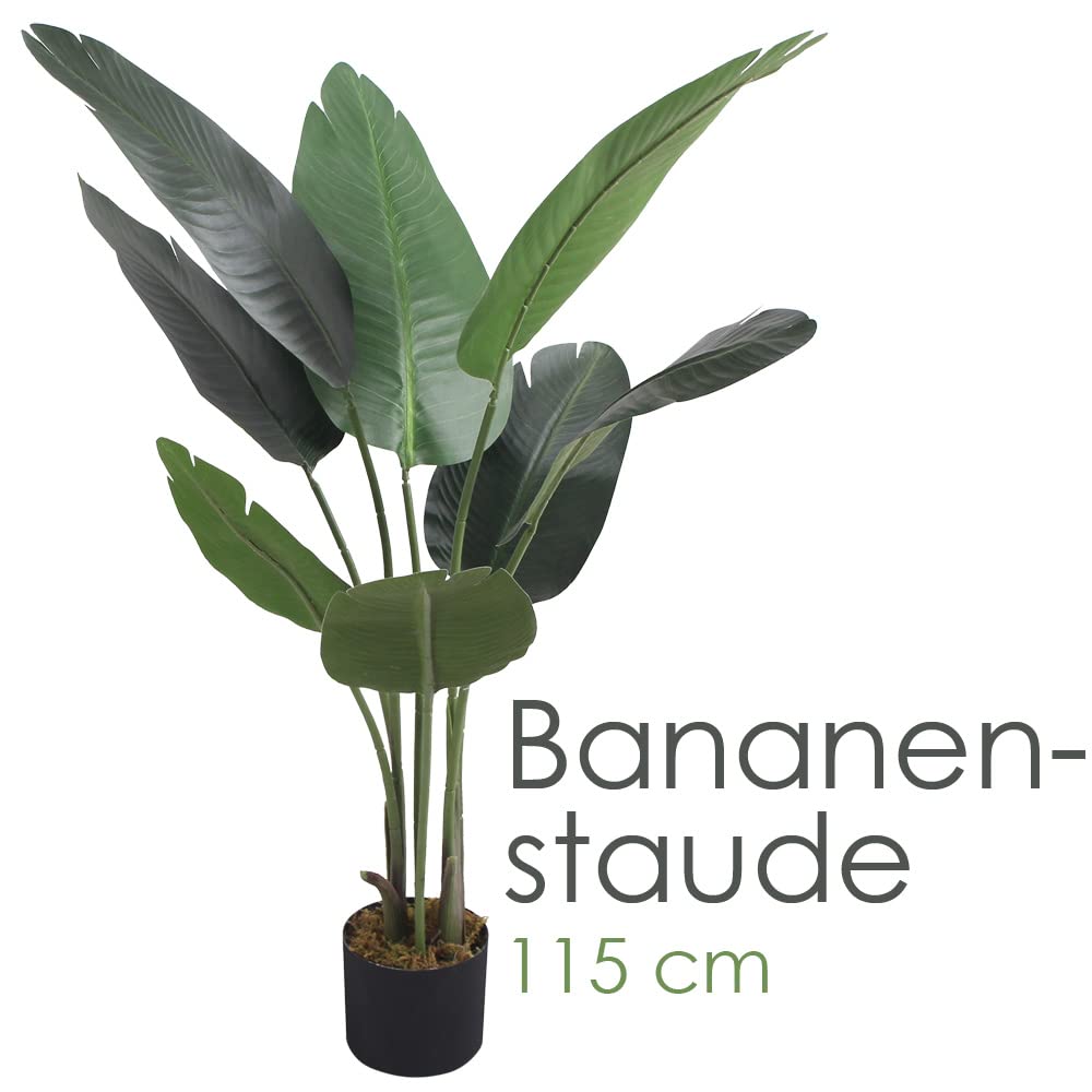 Decovego Banano Pianta Artificiale Plastica con Vaso 115 cm