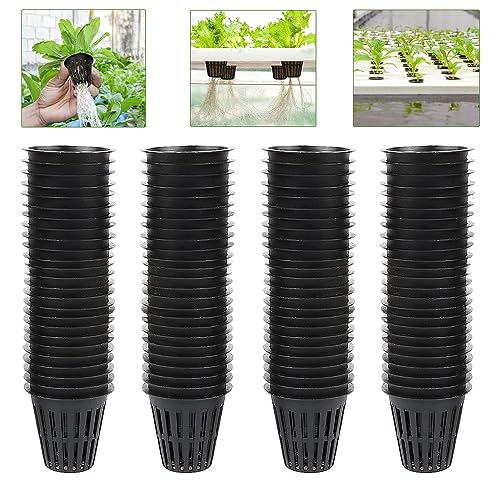 CHTASO 100 PCS 2 Inch Heavy Duty Net Pots Slotted Mesh Hydroponic Cups for Garden Plant Nursery Net Cups for Hydroponics and Aquaponics