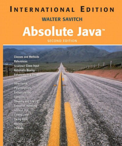 Absolute Java: Savitch, Walter J., MyCodeMate, Weiss, Mark ...