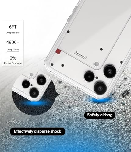 Image of KAPAVER Essential Back Cover Case Compatible with Nothing Phone 3a Lite - Clear (PC+TPU) (Nothing Phone 3a Lite - Clear)