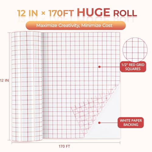 Image of YRYM HT Transfer Tape for Vinyl, 12 inch x 170 FT, Medium Tack