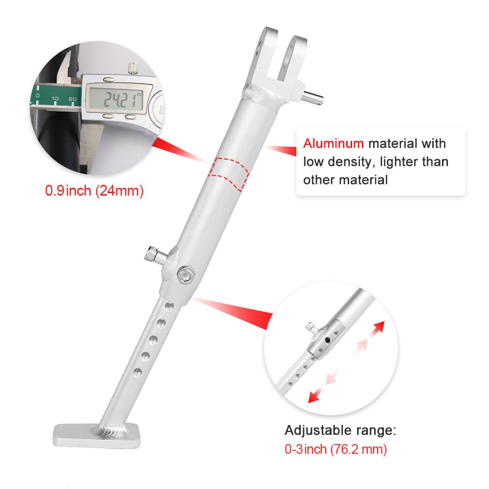 Xitomer 0-3 Inch Steel Adjustable Kickstand Fit For Ninja ZX-6R