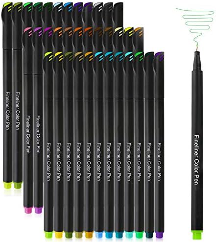 36 Colors Journal Planner Pens, Colored Fine Point Markers Drawing Pens Porous Fineliner Pen for Writing Note Taking Calendar Agenda Coloring - Art School Office Supplies