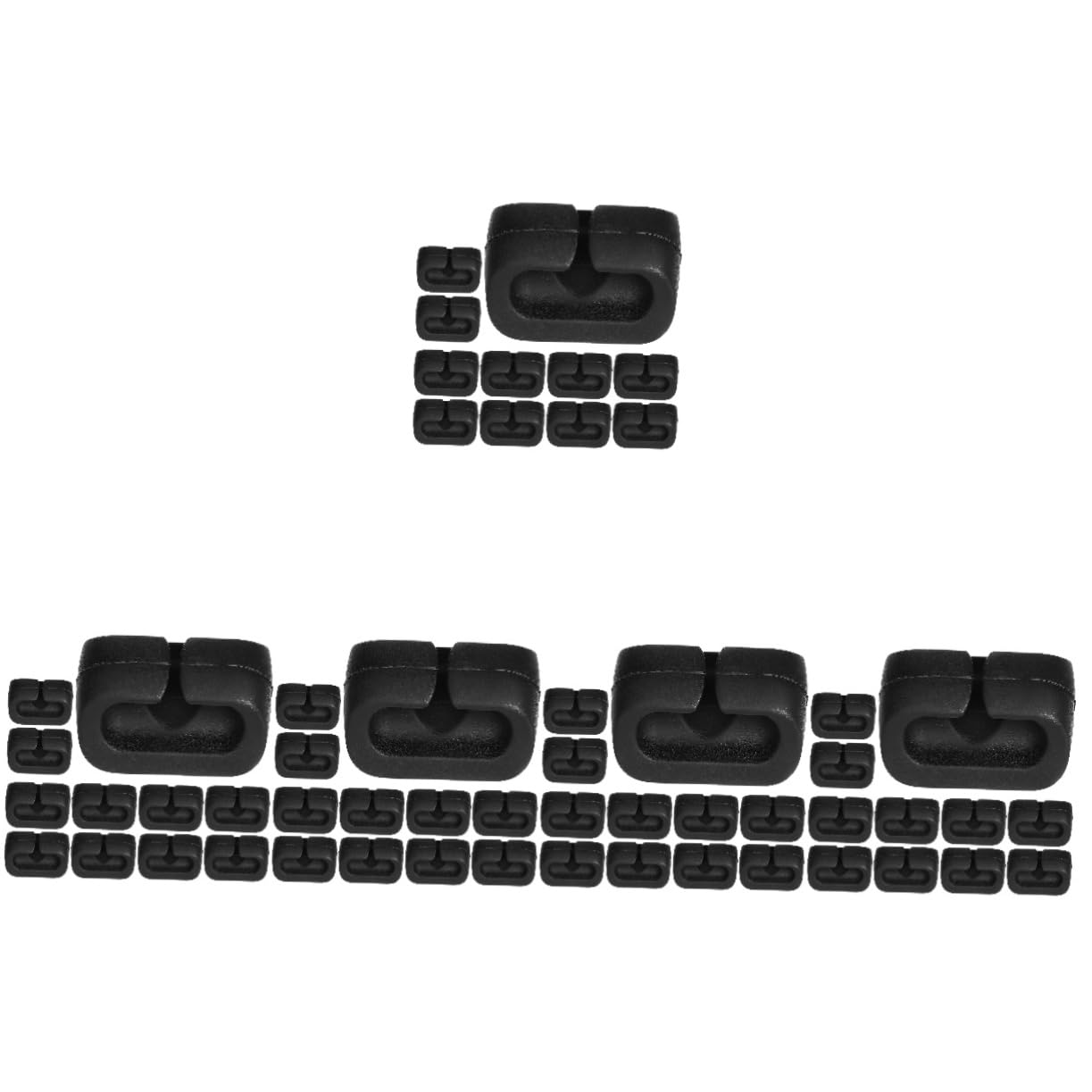 Mikikit 60stücke Kabelclips Mit Selbstklebendem Rückseitensiegel Kabelorganizer Für Schreibtisch Nachtisch Und Büro Zur Kabelführung Und Fixierung