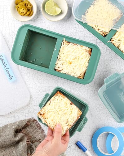 Image of Souper Cubes 2 Cup Silicone Freezer Molds, Kale, 2-Pack | 100% Platinum-Cured Silicone Freezer Cubes, Oven and Microwave Safe, Perfect for Freezing Lasagna, Casseroles and More