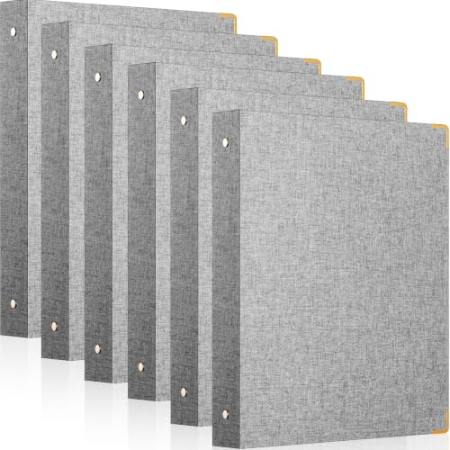 Fulmoon 6 Pcs Aesthetic 3 Ring Binders with Linen Cover 1 Inch Round Rings Binder with Inner Pocket 8.5 x 11 Binder Fits Letter Sized Durable for School Office and HomeDark Gray product thumbnail 11