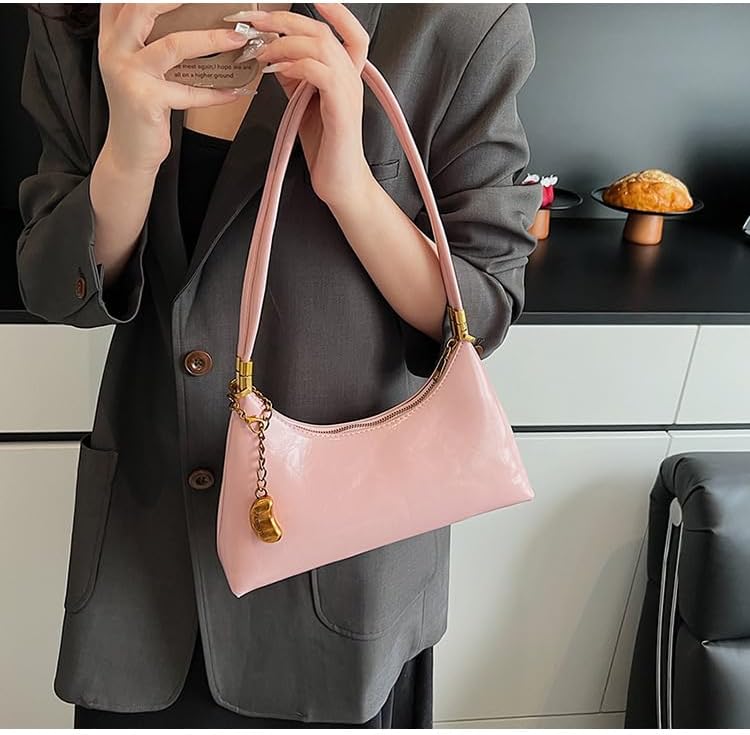 NEBIL Shoulder Bag for Women Small Vintage Shoulder Purse Handbags Retro Purse Cute Clutch Hobo Underarm Bag (Silver) - Image 5