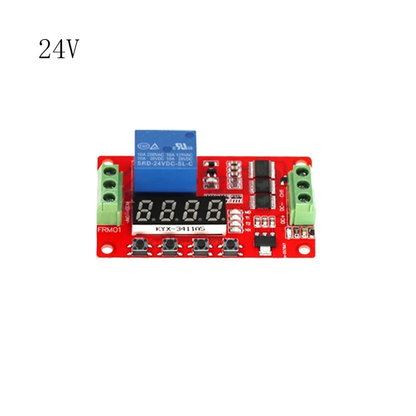 Modulo relè PLC FRM01 Modulo relè a 1 canale DC 5V 12V 24V Interruttore timer ciclo ciclo multifunzione autobloccante(5V)