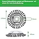 Unkrautbürste Freischneider 6 Zoll Wildkrautbürste für Stihl Motorsense Inkl. Installationszubehör Durchmesser 150mm, Bohrung 25.4mm