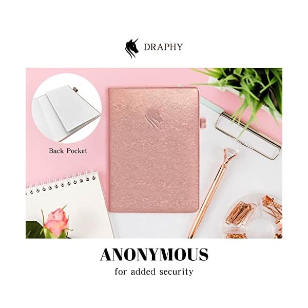 DRAPHY-Password-Book-with-Alphabetical-Tabs-Medium-Size-Internet-Password-Keeper-for-Logins-and-Web-Addresses-Leatherette-Hardcover-Password-Log-Notebook-Organizer-for-Home-and-Office-Rose-Gold DRAPHY-Password-Book-with-Alphabetical-Tabs-Medium-Size-Internet-Password-Keeper-for-Logins-and-Web-Addresses-Leatherette-Hardcover-Password-Log-Notebook-Organizer-for-Home-and-Office-Rose-Gold