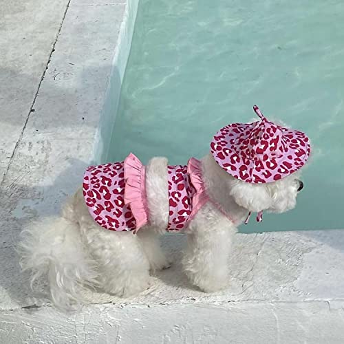 Muyaopet Leopard Dog Bikini Beach Swimsuit With Dog Hat Swimming Cap Puppy Bathing Dress Suit Summer Pet Clothes Cat Costumes For Small Dog thumb #1