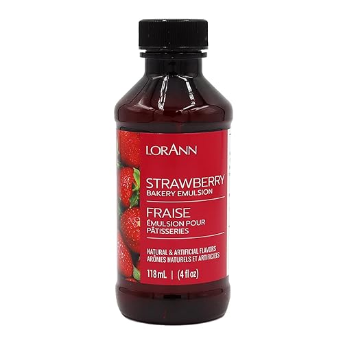 Emulsión de fresa para panadería, botella de 4 onzas.