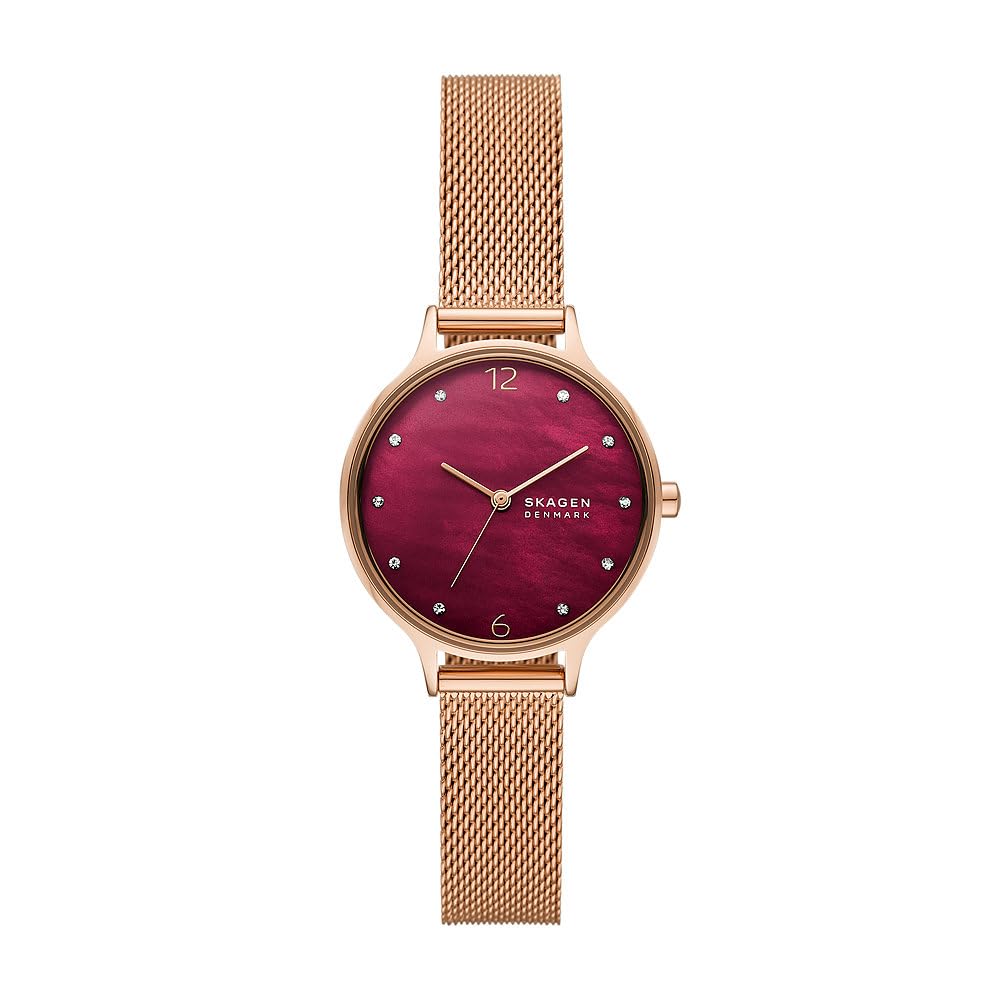 Skagen Orologio Donna In Acciaio Oro SKW3164 | Quadrante A Specchio, Cassa Quadrata 28mm, Cinturino A Maglie, Movimento Quarzo - 4