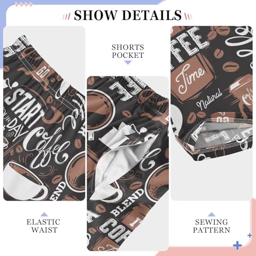 ZZXXB Star Your Day with The Coffee Boys Long Pants Soft Trousers Elastic Waist Kids Lounge Bottoms with Pockets S-XL4