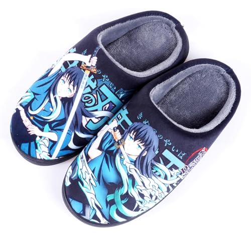 Sohaon Anime Hausschuhe Unisex Plüsch Pantoffeln rutschfest House Slippers Winter Warme Schlappen DS Tokitou 38-39