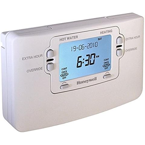 Honeywell ST9400C Programmer. 7, 2-Channel, 3 on/Off per Day, 24 V, White Cover