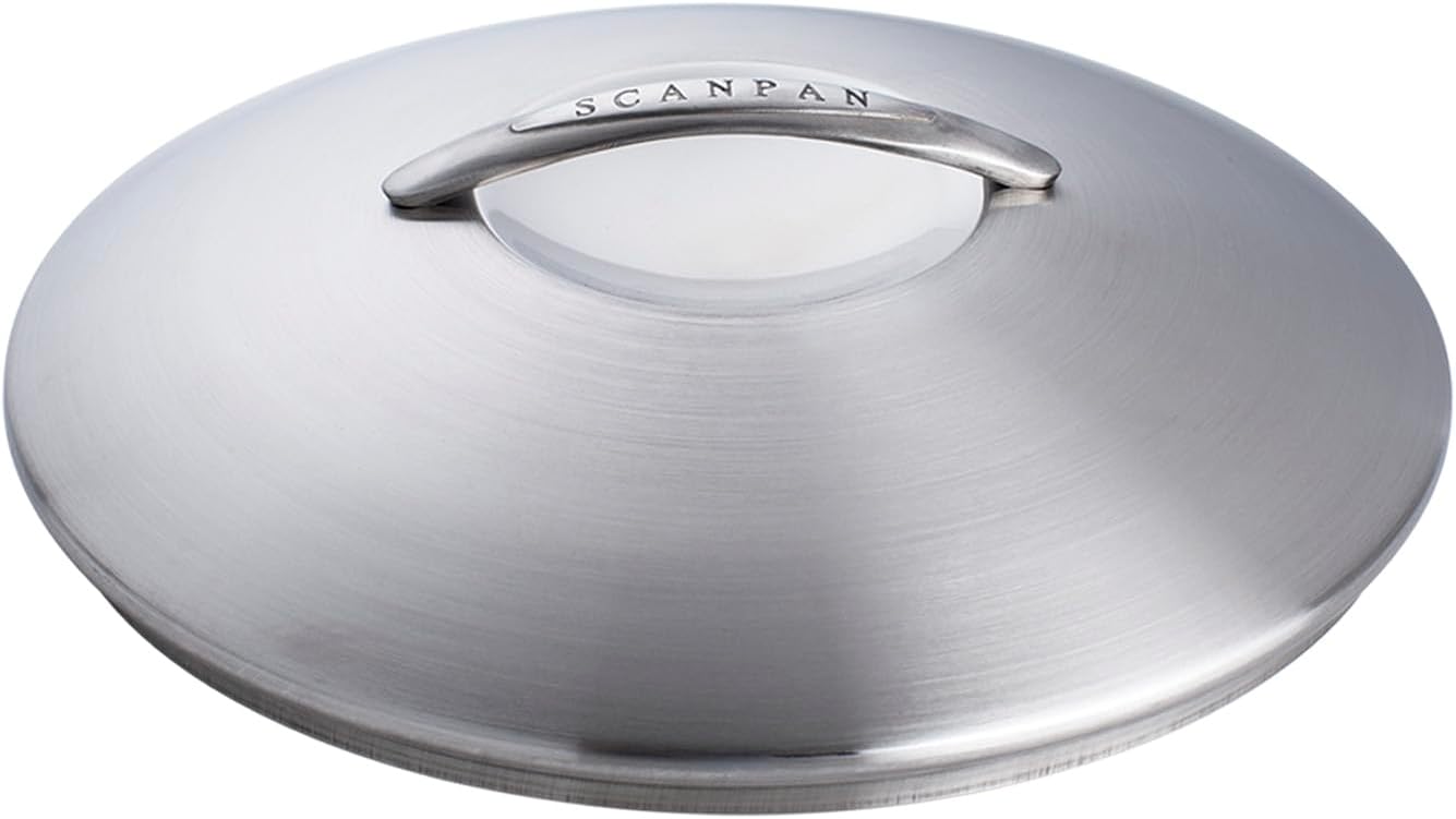 Scanpan Professional 9.5 inch Stainless-Steel Lid - Fits Any Pan with Same Diameter - Dishwasher & Oven Safe