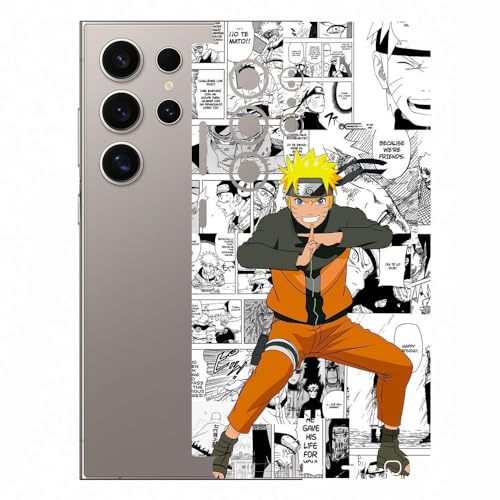 Image of AtOdds - Samsung Galaxy S24 Ultra (5G) Mobile Back Skin Sticker - Lamination - Back Screen Guard Protector Film Wrap (Coverage - Back+Camera+Sides) (Design - Naruto Graffiti) (Pack Of 1)