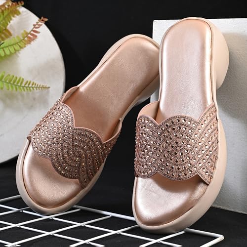 Image of Centrino Women's Sandals | Stylish Slip-On Sandals for Ladies |Elegant Slide Sandals with Butterfly Studded Embellishment Design | Lightweight and Durable Fashion Footwear (9310)