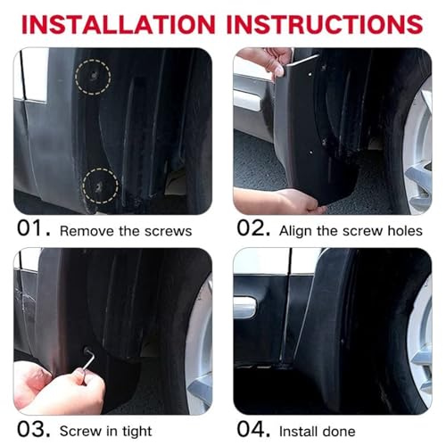 Bavettes garde-boue Ford F-150 kit complet installation sans perçage