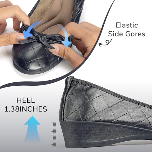 ZOVE Dress Shoes for Women Casual Comfortable Dress Flats Ballet Low Wedge Work Shoes3