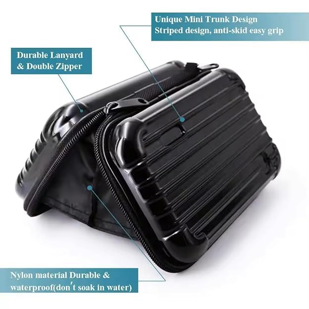 Image of Sling Box Bag with Detachable Shoulder Strap | Suitcase Style Hard Case Cross Body Sling Bag for Girls, Women,BOYS