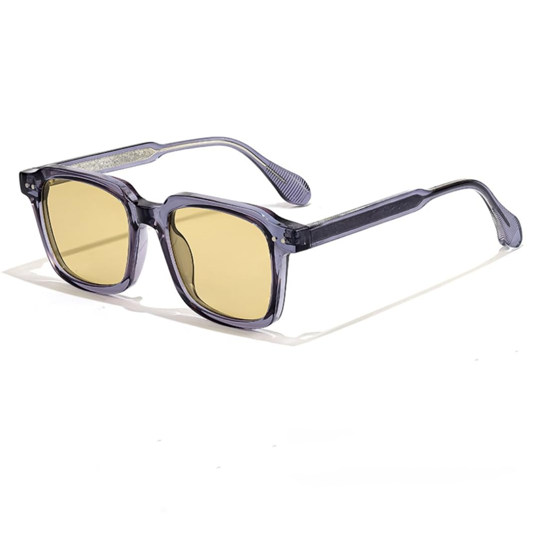 Gafas de sol retro de moda para hombre, montura cuadrada grande, gafas de sol para mujer, gafas de sol para exteriores, viajes, fiestas y compras.