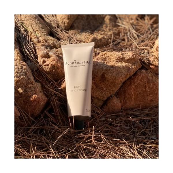 SCHMIERZEUG Hand Cream, Clean Beauty mit Sheabutter, Panthenol & Allantoin, wirklich effektiv bei trockener Haut, zieht schnell ein, Handcreme unterstützt bei Neurodermitis, parfümfrei, 75ml – Bild 7