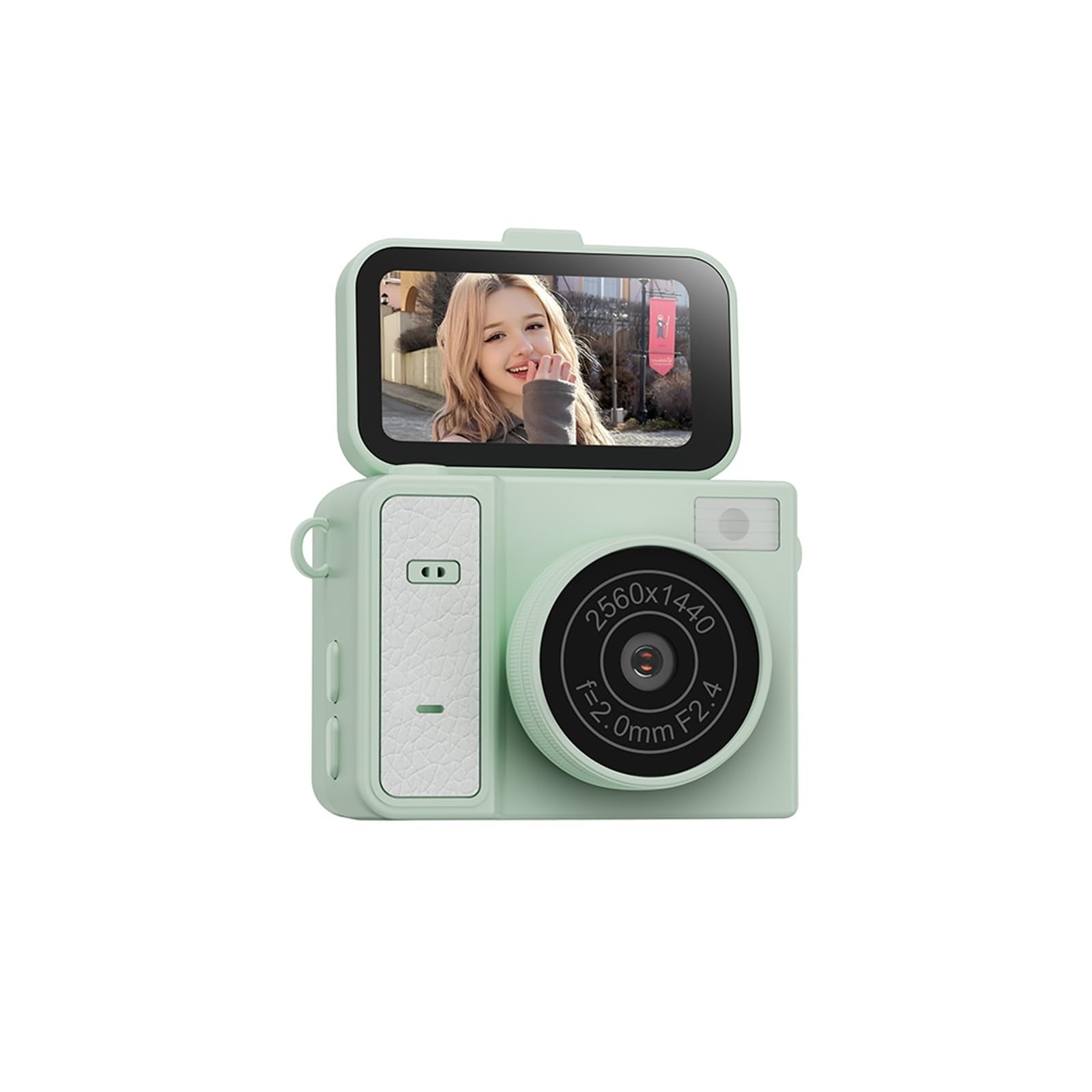 2026 New 2K Thumb Keychain Flip Screen Action Camera | Retro Mini Camcorder with 1.47 Inch Flip Screen Video Recorder(Add 64G,Green)-image-23