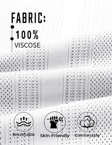 Image of COOFANDY Mens Knit Polo Shirts V Neck Textured Polo Shirts Short Sleeve Breathable Polo Casual Collared T Shirt Fashion Tops