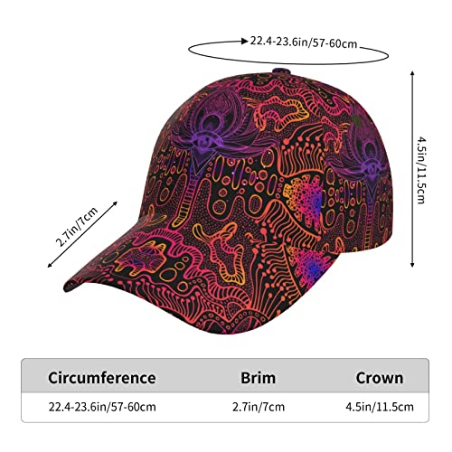 Gorra Beisbolera Psicodélica Abstracta Ajustable miniatura 6