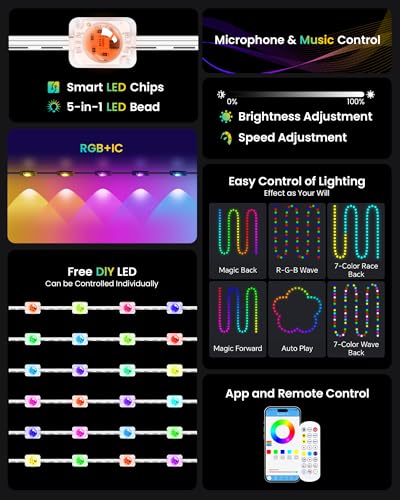 Tira de luces LED RGB para exteriores 45.72 m miniatura 4