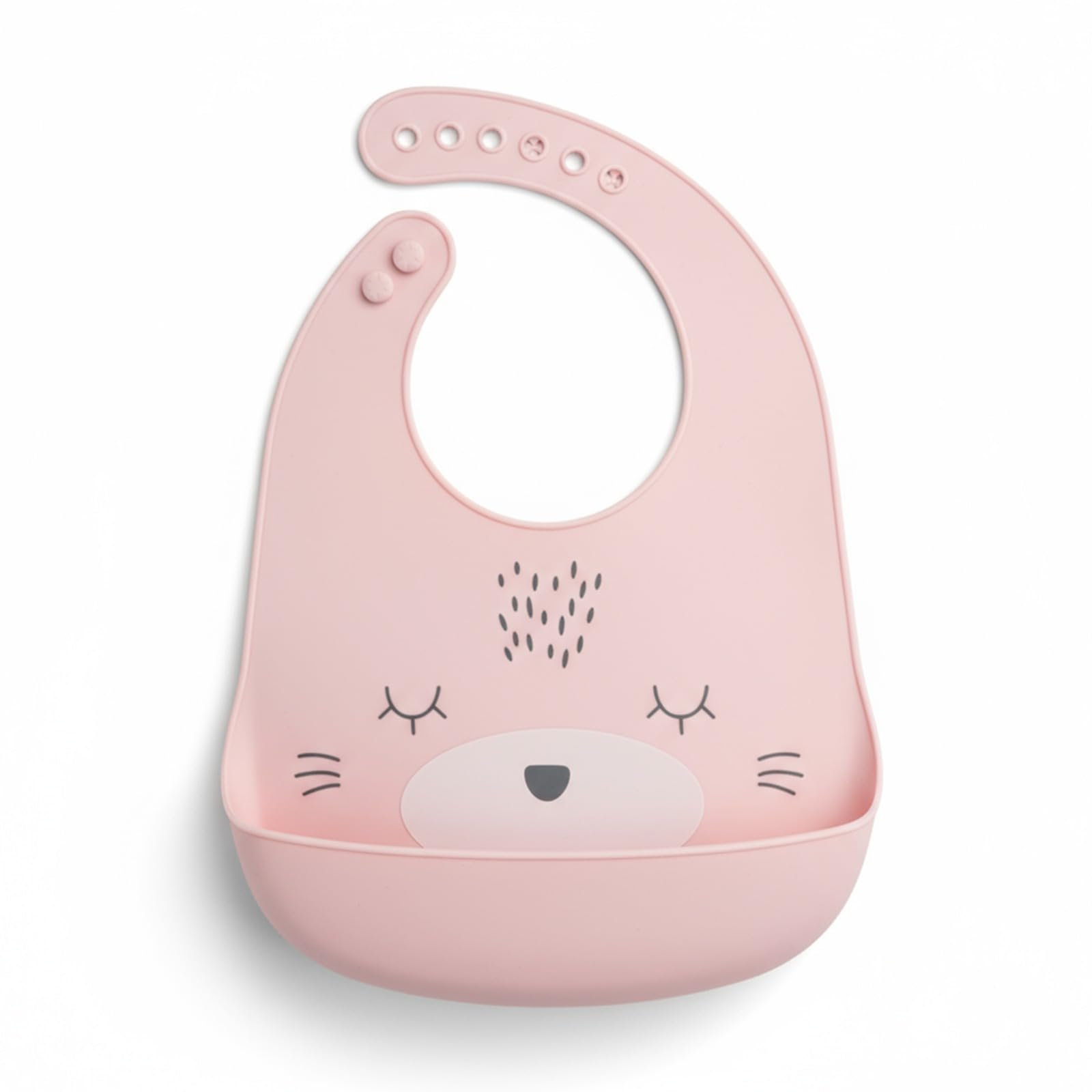 Baby Silicone Waterproof Bibs for New Born with Pocket & 6 Adjustable Neckline Buttons | Baby Feeding Bib for infants with Reusable, Easy Cleaning Bibs for Boys Girls 6-12 months