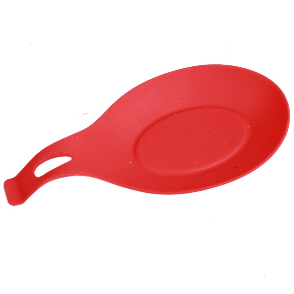 HoitoDeals Red Silicone Holder Spoon Rest Heat Resistant Teabag Tidy Holder Cooking Utensil Dish