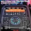 JYX Karaoke Machine with 2 Wireless Microphones for Adults, Dual 8" Subwoofer Big Bluetooth Speaker with 500W Peak Power, PA System with DJ Light, Rolling Wheels and Trolley, Perfect for Outdoor Party #2
