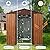 6'x6' Outdoor Metal Storage Shed with Vents and Lockable Sliding Doors, Tool Cabinet w/Side Window and Foundation Frame, Waterproof&UV Protection, for Backyard, Lawn, Coffee
