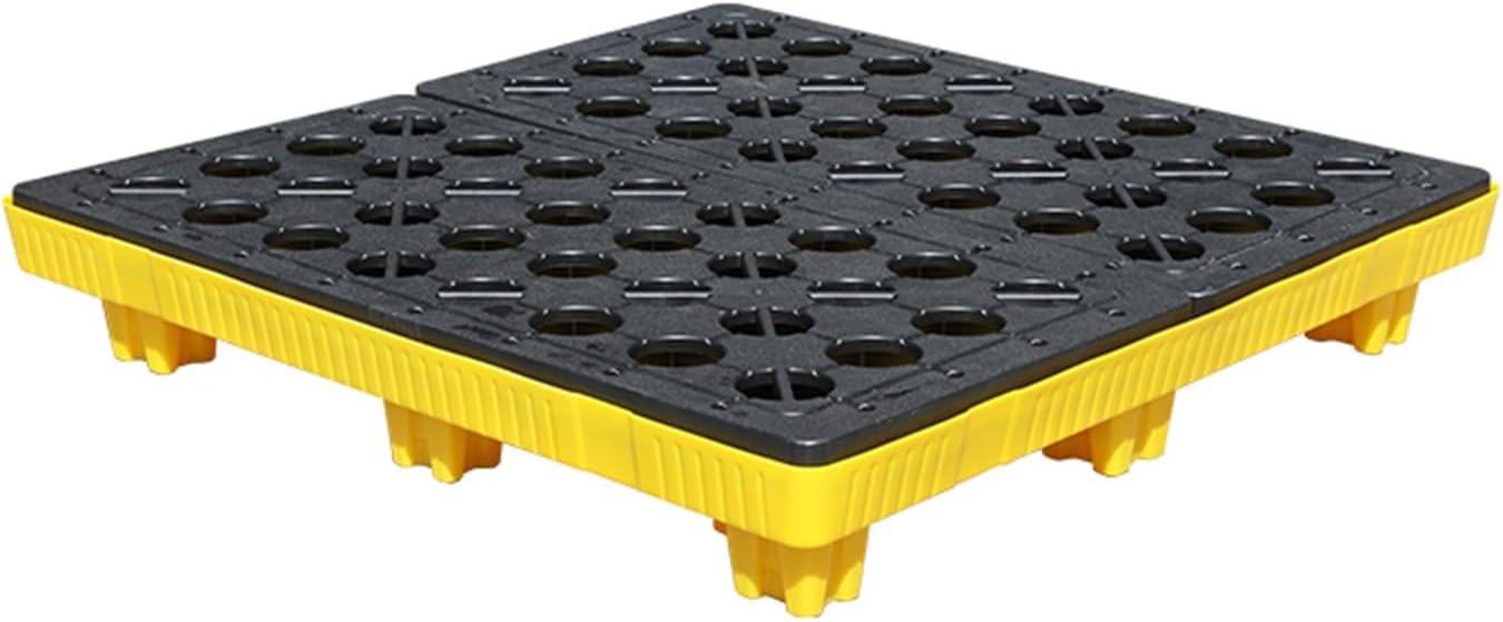 Spill Containment Platform, Heavy-Duty Spill-Proof Pallet Tray ，for Garage, Kitchen, Basement & Industrial Storage(33 * 33 * 5.8cm)