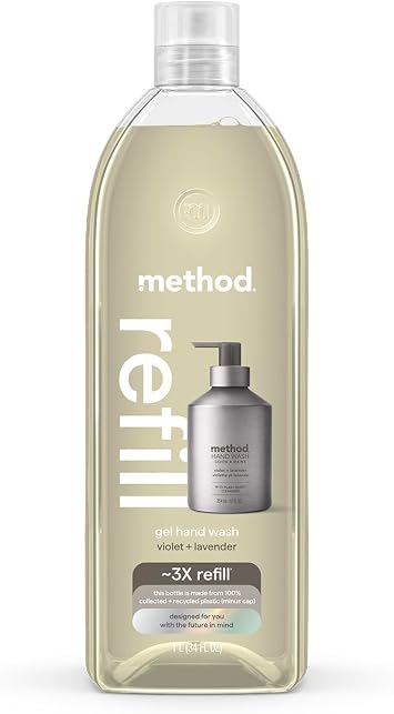 Method Premium Gel Hand Wash Refill, Violet + Lavender, 34 Ounce, 1 pack, Packaging May Vary Packaging May Vary