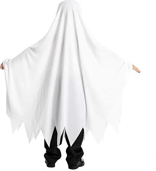 Cape Fantôme Halloween Adulte – Longue 155 Cm, Tissu Résistant, Respirant – Costume Sorcière Pour Carnaval
