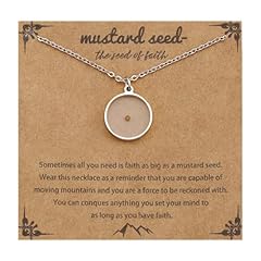 0-Mustard Seed Necklace-Round-Silver