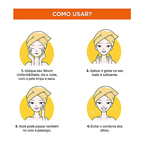 Kit Sérum Facial Antimarcas Garnier Uniform & Matte Vitamina C, 30ml
