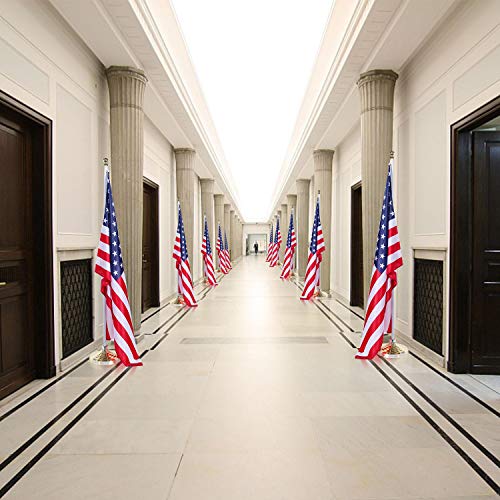 Jetlifee Floor Stand Base For Indoor Flagpole Flag Base, Gold Finish Long Lasting Plastic Base For Office Home, Compatible With 1.3 Inch, 1.1 Inch And 0.9 Inch Diameter Flag Pole #TOP7