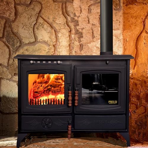 Colorful Cast Iron Wood Stove Pipe Set | 3 Straight Pipes + 1 Elbow Pipe | Durable Cast Iron Construction | Compatible with Wood Burning Stoves | Village House Cabin Stove Accessory — 사진 4